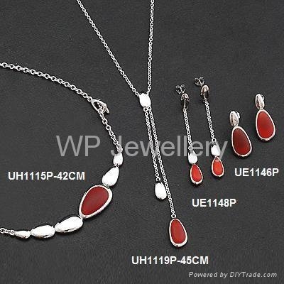 925 sterling silver jewelry set with rhodium plating 2
