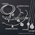 925 sterling silver jewelry set with