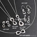 925 sterling silver jewelry set with rhodium plating 2