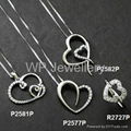 925 sterling silver jewelry set with