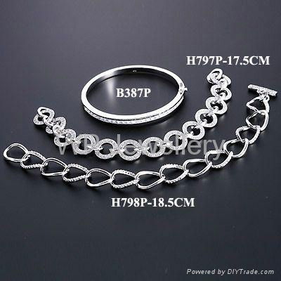 925 sterling silver jewelry set with rhodium plating 2