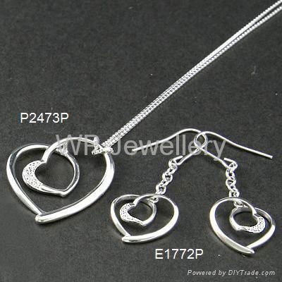 925 sterling silver jewelry set with rhodium plating 3