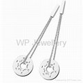 Fashion 925 Sterling Silver Earrings with Rhodium Plating 1
