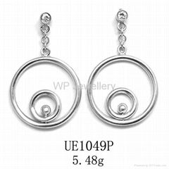 Fashion 925 Sterling Silver Earrings with Rhodium Plating