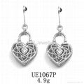 Fashion 925 Sterling Silver Earrings with Rhodium Plating 3