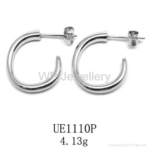 Fashion 925 Sterling Silver Earrings with Rhodium Plating