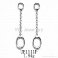 Fashion 925 Sterling Silver Earrings with Rhodium Plating 2