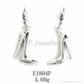 Fashion 925 Sterling Silver Earrings with Rhodium Plating 3