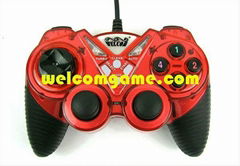 wired PC USB game controller with vibration