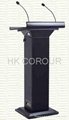 lecture lectern with gooseneck microphone and wireless