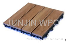 WPC wood plastic composite DIY floor for patio outdoors