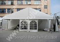 small party tent 10x21m with folding tables and chairs 2