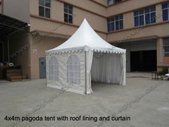 pagoda tent 4x4m with transparent windows