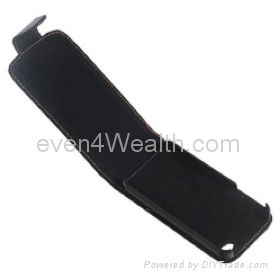 Leather Flip Case Cover for Apple iphone 4 / 4S 2