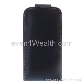 Leather Flip Case Cover for Apple iphone 4 / 4S 3