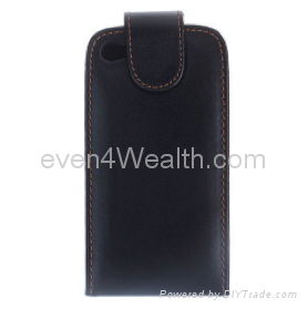 Leather Flip Case Cover for Apple iphone 4 / 4S 4