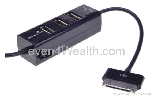 3 Ports USB2.0 Hub for iPhone iPad iPod Charger 3