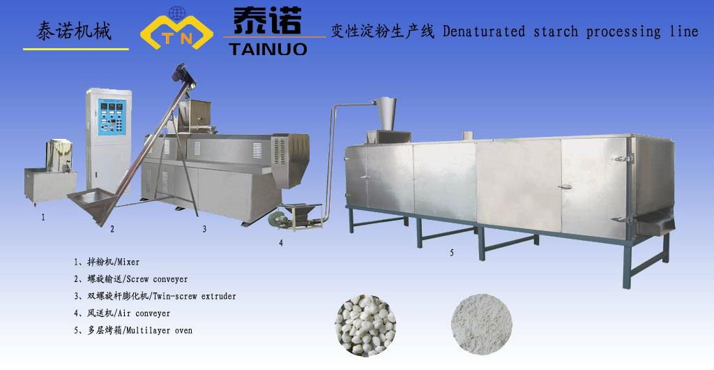 Denatured starch processing line