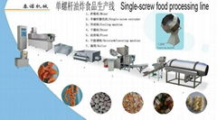 Crispy pea/screw/shell potato food processing line 