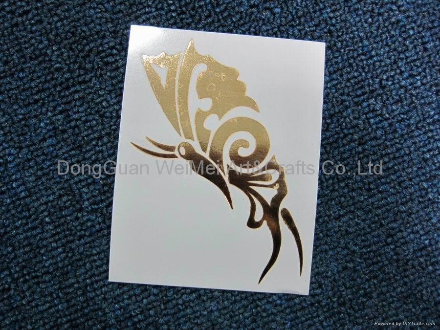 Gold Butterfly Temporary Body Art Tattoos 2