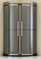 Gray tempered glass sliding shower enclosure  1