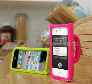 cup shape silicone case for iphone 4s 3