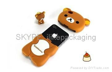 cute silicone bear for u disk  2