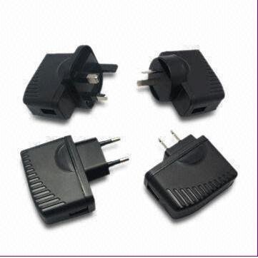 Universal USB AC DC Adapter with Different AC Plug, Output Over-Voltage Protecti