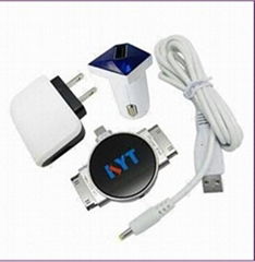 Mini USB Charger Kit for iPod, iPhone, iPad, Reasonable Combination and Attracti