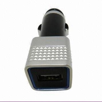 USB Car Charger Adapter, Supports Over-current and Short Circuit Protection 2