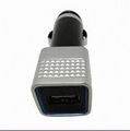 USB Car Charger Adapter, Supports Over-current and Short Circuit Protection 2