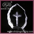 3D Laser Engraving Crystal Iceberg -Jesus &Cross 