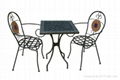 Wrought iron and ceramic mosaic dining table 5