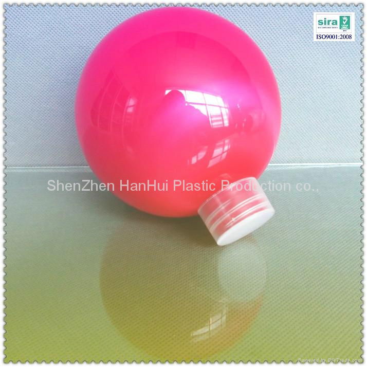 200ml/ 7oz/100mm pet candy plastic toy ball/plastic christmas ball