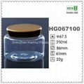 250ml plastic empty round jar for hair