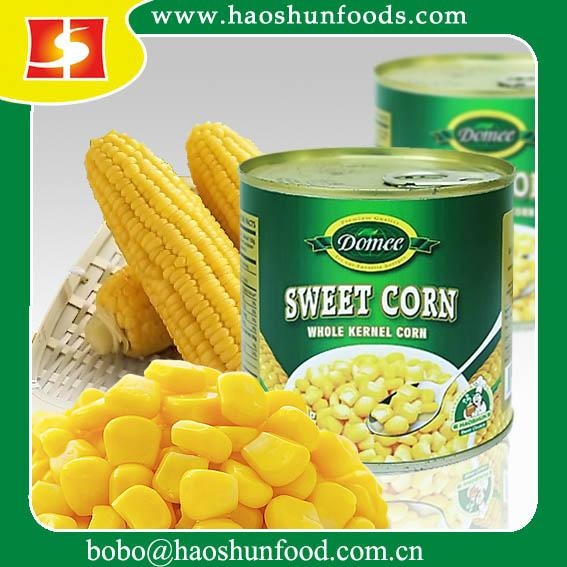 canned sweet corn Corn Domee brand or OEM brand (China Manufacturer