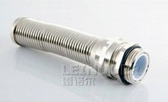 Anti-bending metal cable gland