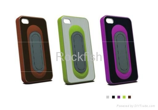 Leather case of Iphone 4&4s Kick stand Case