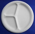 4 compartment biodegradable disposable corn-starch plate 4