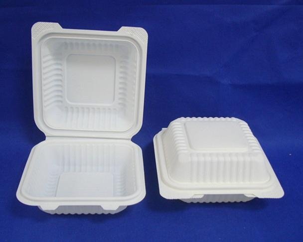 6" corn-starch biodegradable disposable hamburger box