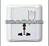 British Type ZR-A005 10A Wall Switch and Socket