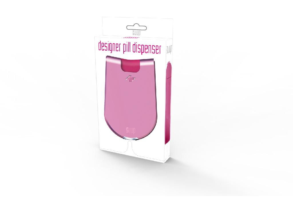 Zuup Designer Pill Dispenser, Pink