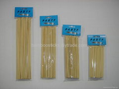 Natural round bamboo skewers for grilling