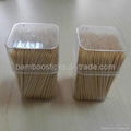 Natural hard round bamboo/wood toothpicks with tub packing 3