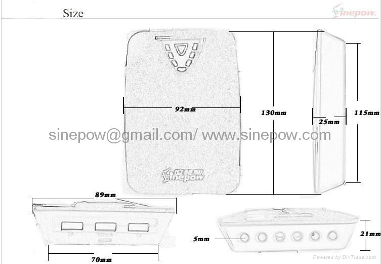 10000mAh Portable solar Mobile Charger backp battery 2