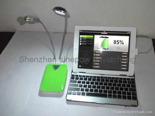  10000mAh rechargeable mobile charger three USB output port 3