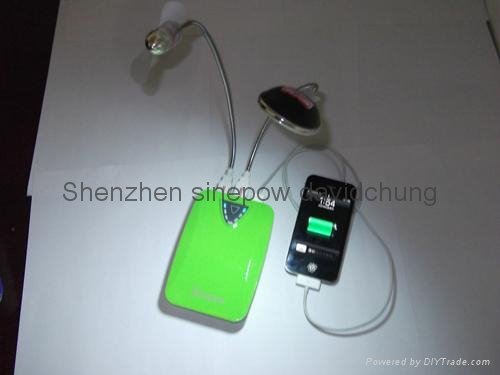  10000mAh rechargeable mobile charger three USB output port 4