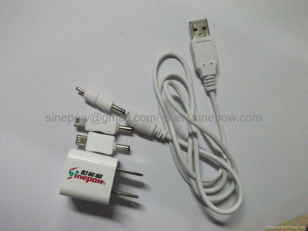 2600mAh rechargeable mobile charger dual Usb output 3