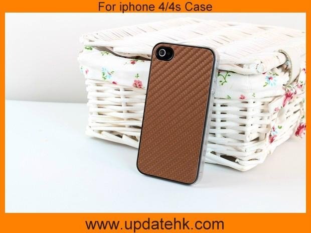 Carbon Fiber Leather case for iphone 4/4s 1