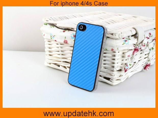 Carbon Fiber Leather case for iphone 4/4s 3